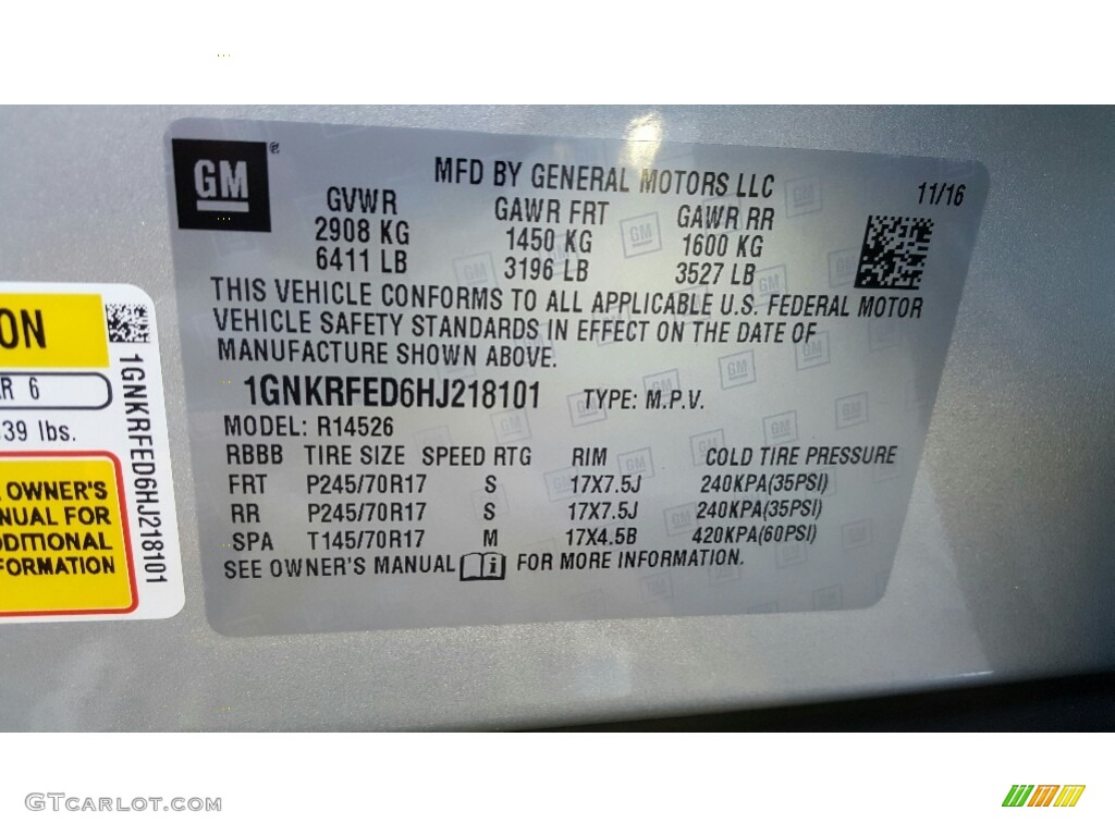 2017 Traverse LS - Silver Ice Metallic / Dark Titanium/Light Titanium photo #7