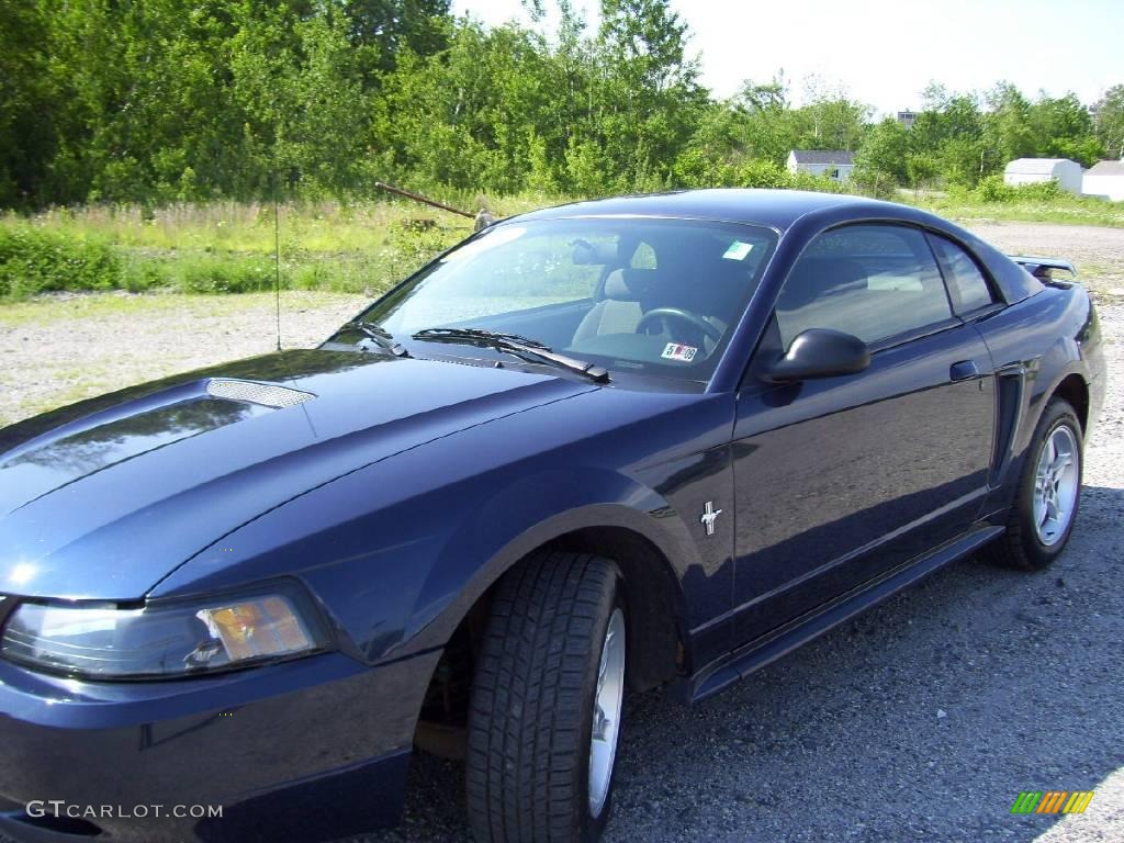 True Blue Metallic Ford Mustang