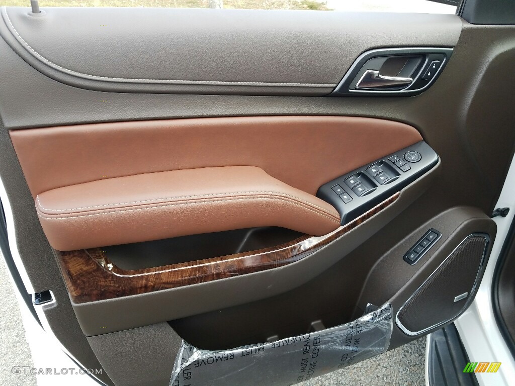 2017 Chevrolet Suburban Premier 4WD Cocoa/Mahogany Door Panel Photo #117339022