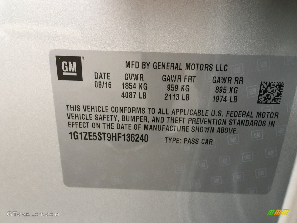2017 Malibu LT - Silver Ice Metallic / Jet Black photo #11