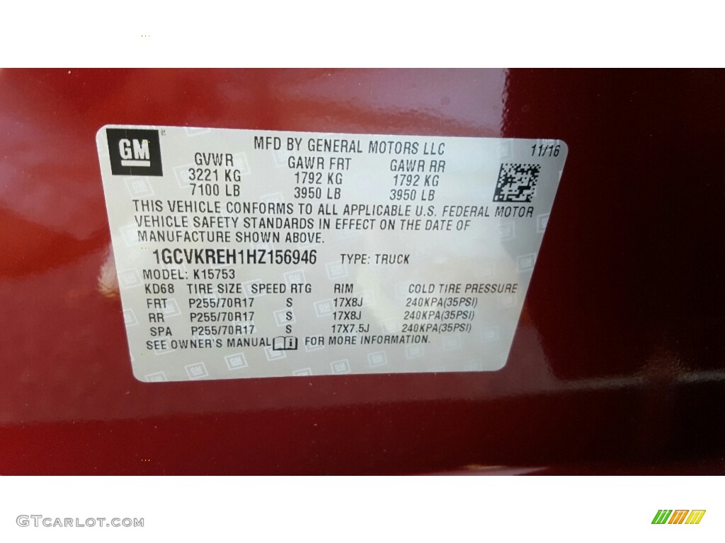 2017 Silverado 1500 LT Double Cab 4x4 - Siren Red Tintcoat / Jet Black photo #7