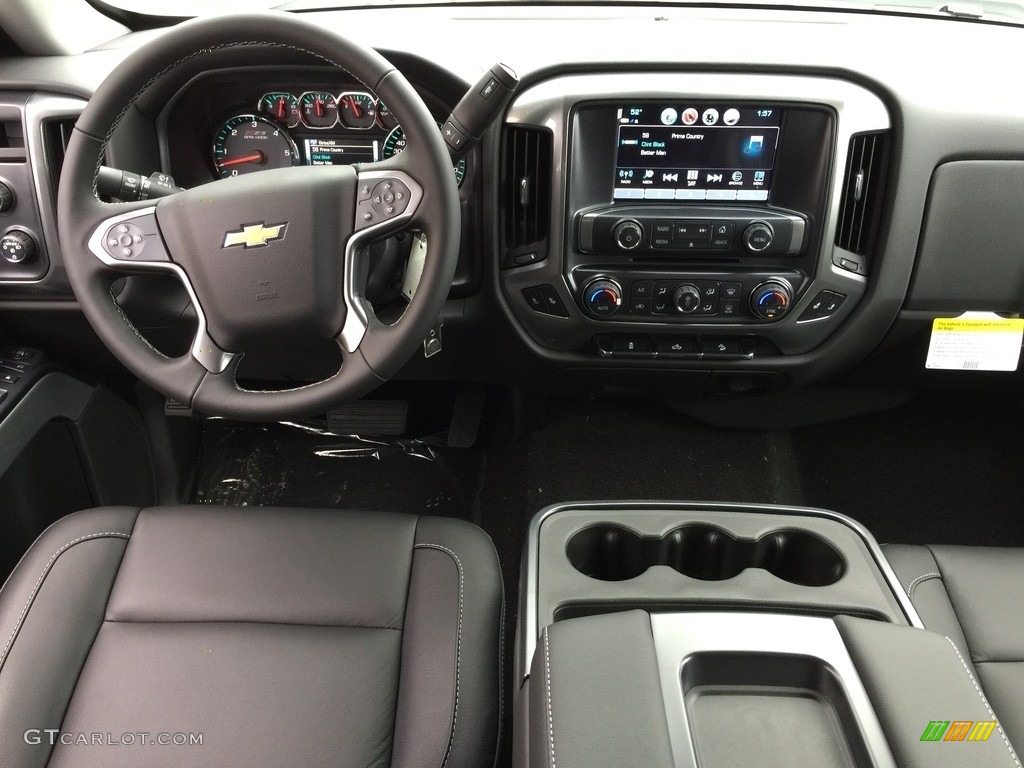 2017 Chevrolet Silverado 1500 LT Crew Cab 4x4 Jet Black Dashboard Photo #117340954