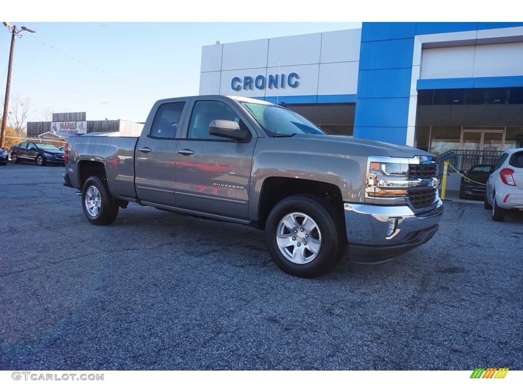 2017 Silverado 1500 LT Double Cab - Pepperdust Metallic / Jet Black photo #1