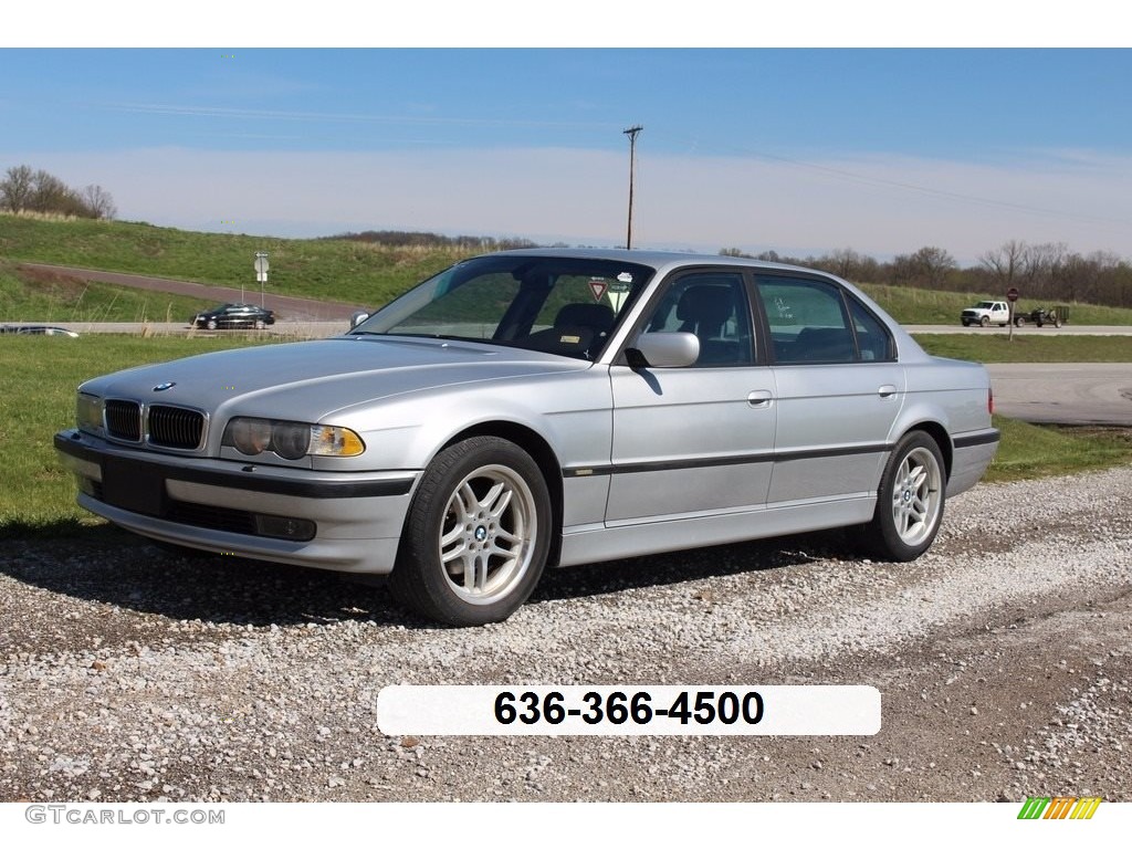 2001 7 Series 740iL Sedan - Titanium Silver Metallic / Grey photo #4