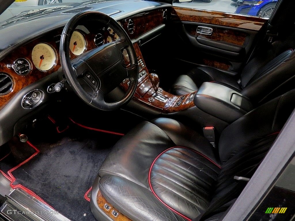 Black/Red Piping Interior 2000 Bentley Arnage Red Label Photo #117343810