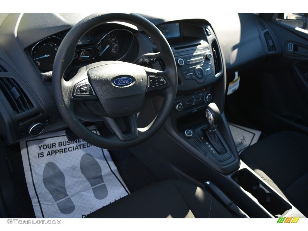 2017 Ford Focus S Sedan Charcoal Black Dashboard Photo #117344216