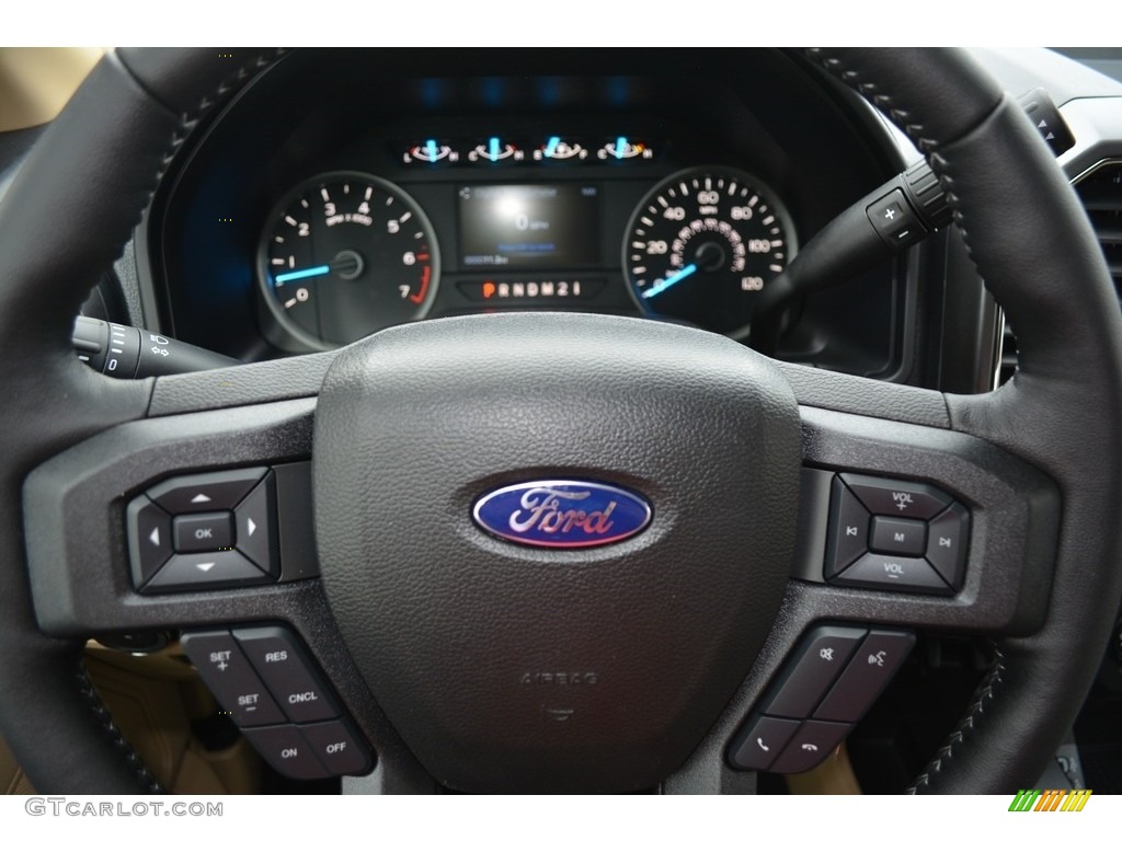 2017 Ford F150 XLT SuperCrew Light Camel Steering Wheel Photo #117344620