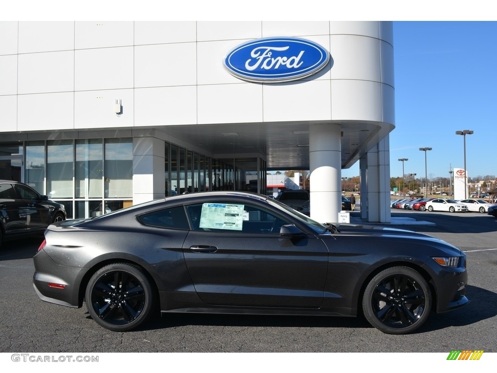 2017 Mustang Ecoboost Coupe - Magnetic / Ebony photo #2