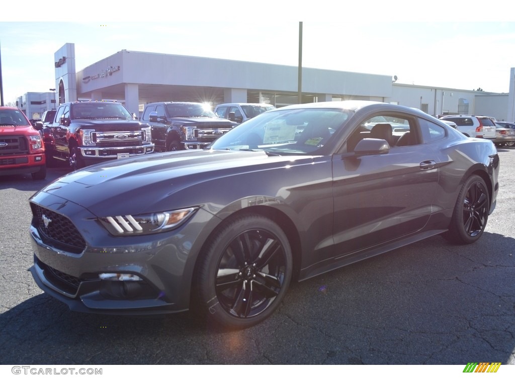 2017 Mustang Ecoboost Coupe - Magnetic / Ebony photo #3