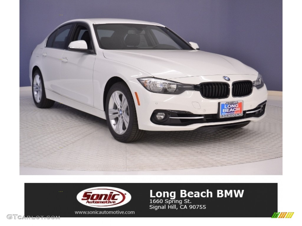 2017 3 Series 330i Sedan - Alpine White / Black photo #1