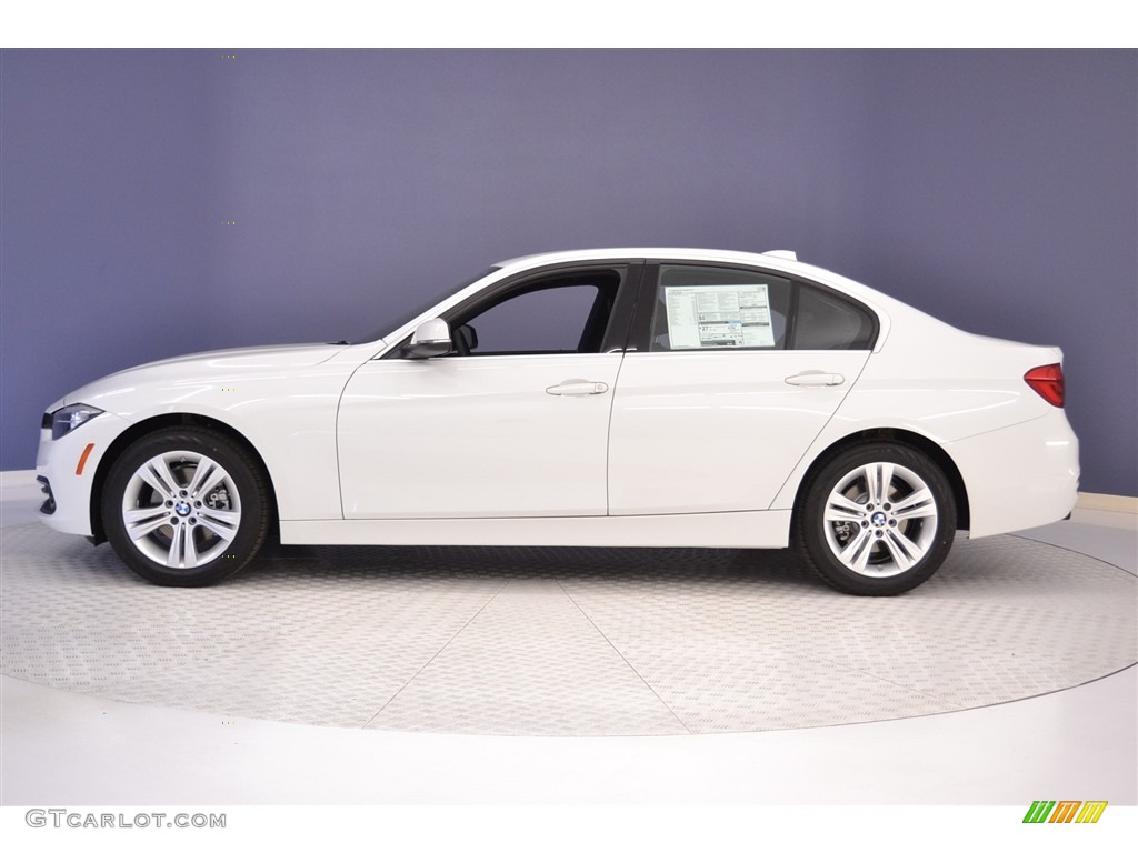 2017 3 Series 330i Sedan - Alpine White / Black photo #3