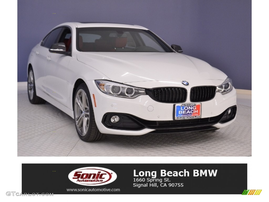 2017 4 Series 430i Gran Coupe - Alpine White / Coral Red photo #1