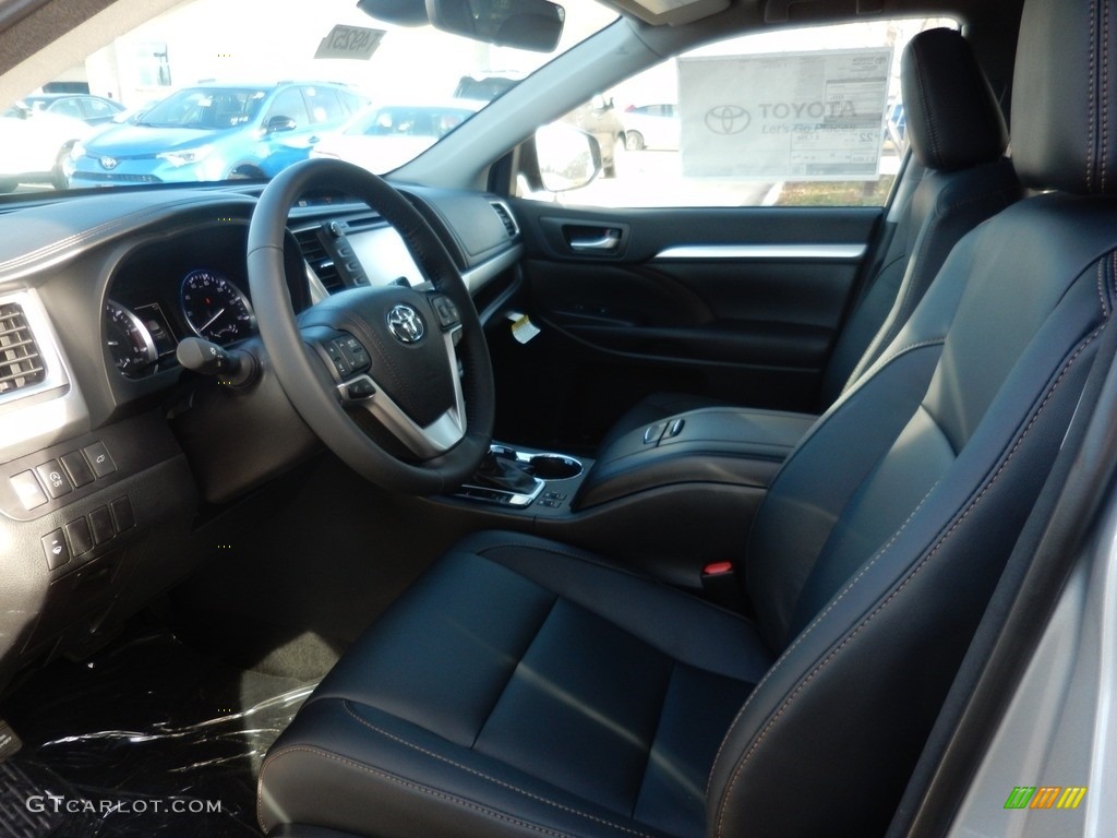 Black Interior 2017 Toyota Highlander XLE AWD Photo #117350888