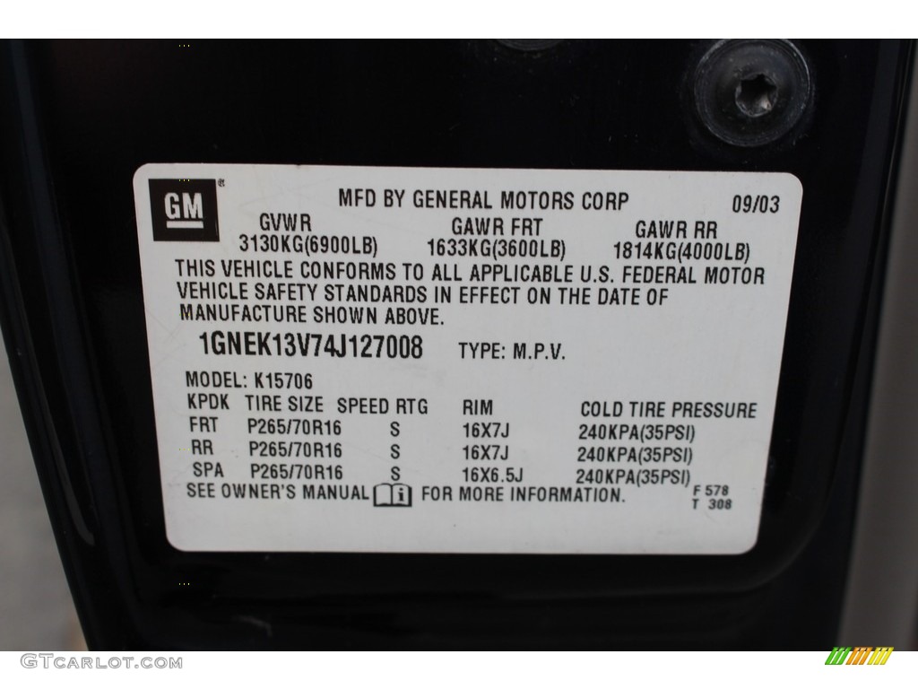2004 Tahoe LS 4x4 - Dark Blue Metallic / Gray/Dark Charcoal photo #36