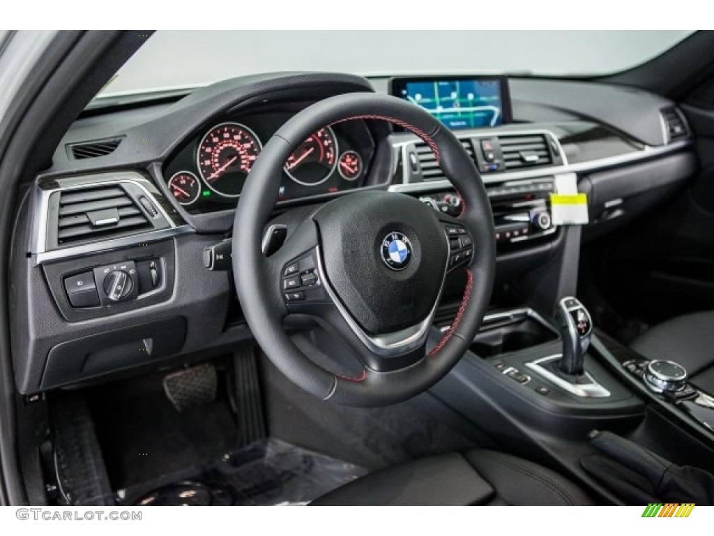 2017 3 Series 330i Sedan - Glacier Silver Metallic / Black photo #6
