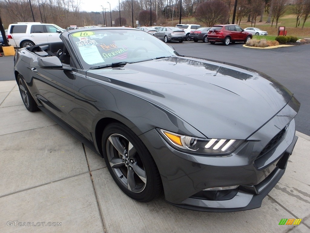 Magnetic Metallic 2016 Ford Mustang V6 Convertible Exterior Photo #117353404