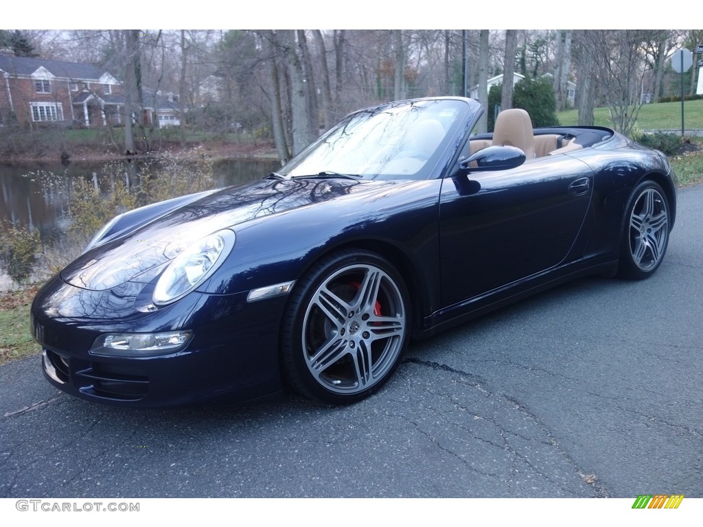 2007 911 Carrera 4S Cabriolet - Midnight Blue Metallic / Sand Beige photo #1