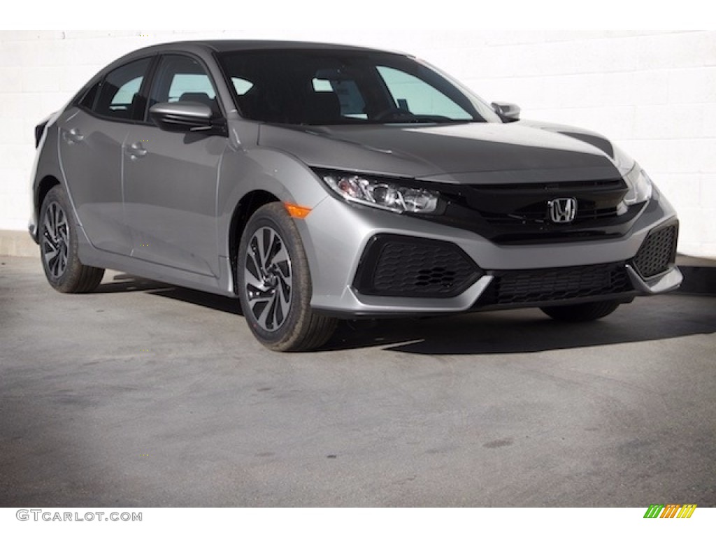 Lunar Silver Metallic 2017 Honda Civic LX Hatchback Exterior Photo #117357580