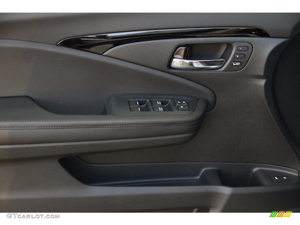 2017 Honda Pilot Elite AWD Black Door Panel Photo #117358597