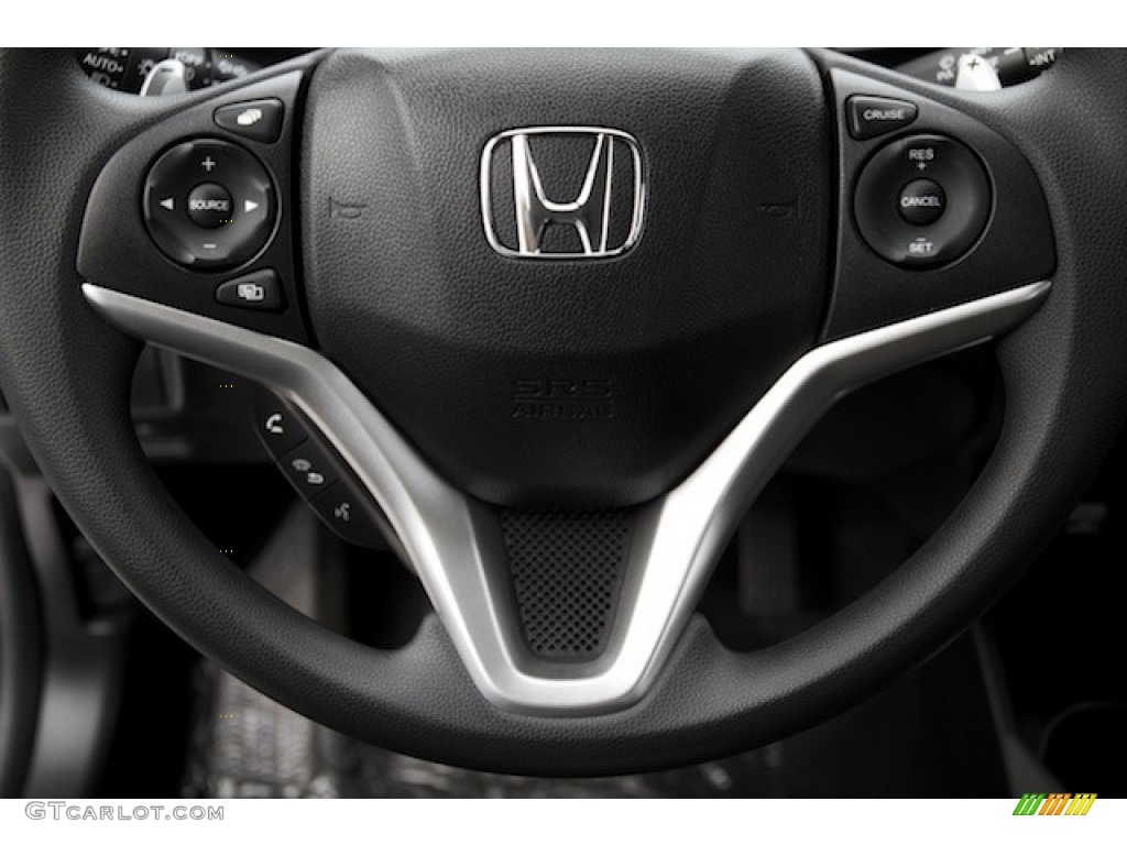 2017 Honda Fit EX Black Steering Wheel Photo #117359042