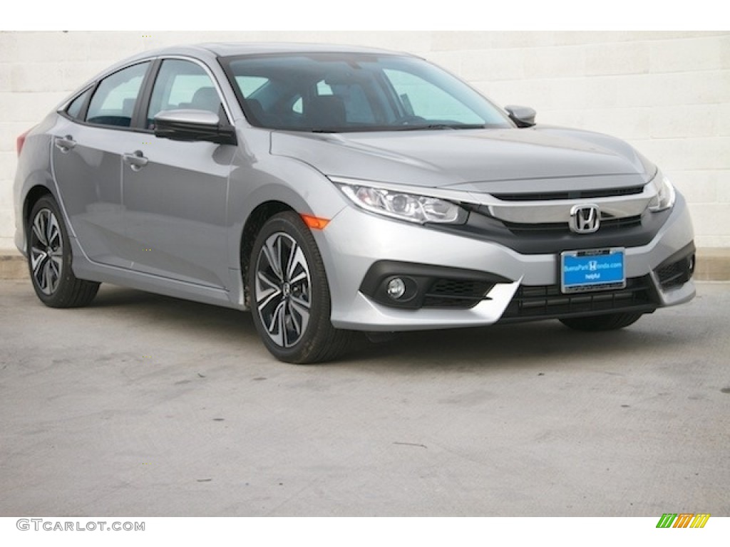 2017 Civic EX-T Sedan - Lunar Silver Metallic / Black photo #1