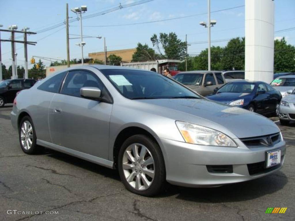 2006 Accord EX V6 Coupe - Alabaster Silver Metallic / Black photo #3