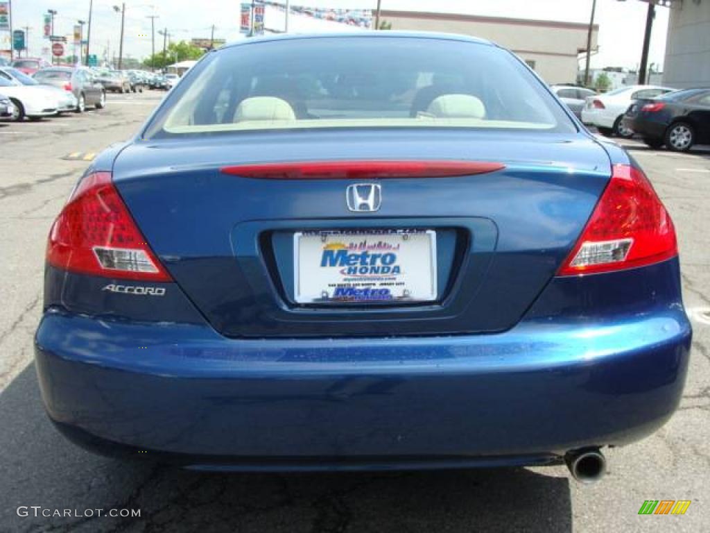 2006 Accord LX Coupe - Sapphire Blue Pearl / Ivory photo #5