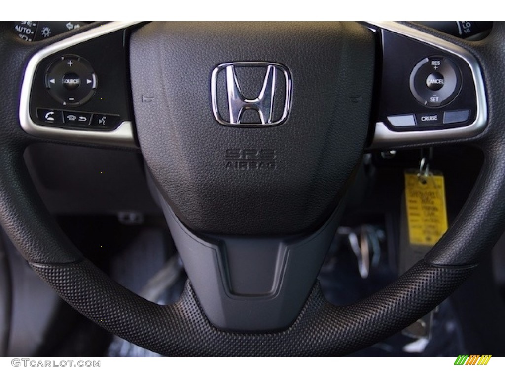 2017 Civic LX Coupe - Aegean Blue Metallic / Black/Gray photo #8