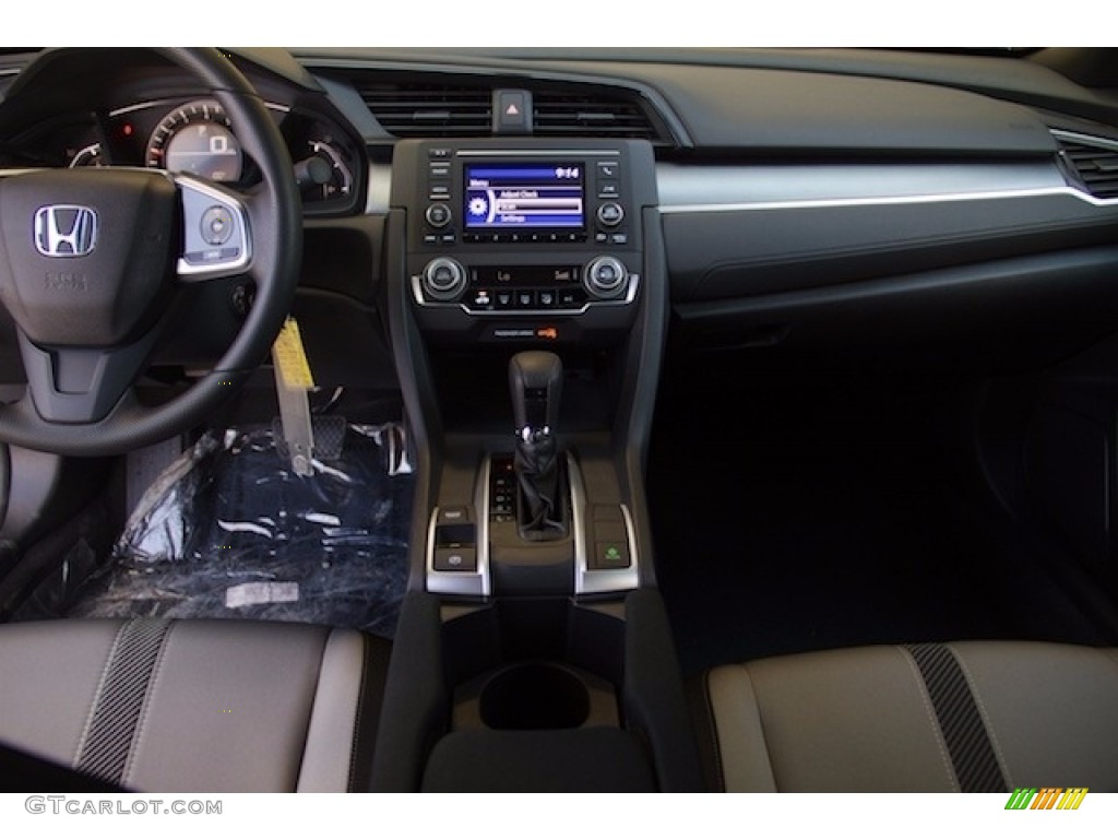 2017 Civic LX Coupe - Aegean Blue Metallic / Black/Gray photo #10