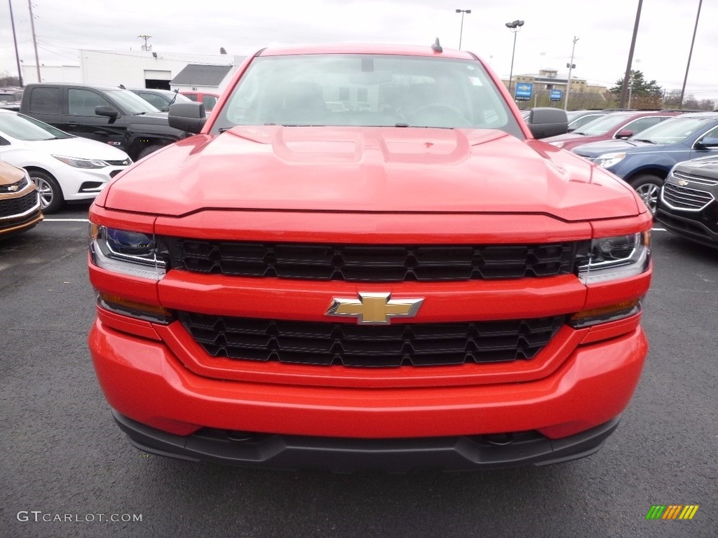 2017 Silverado 1500 Custom Double Cab 4x4 - Red Hot / Dark Ash/Jet Black photo #2