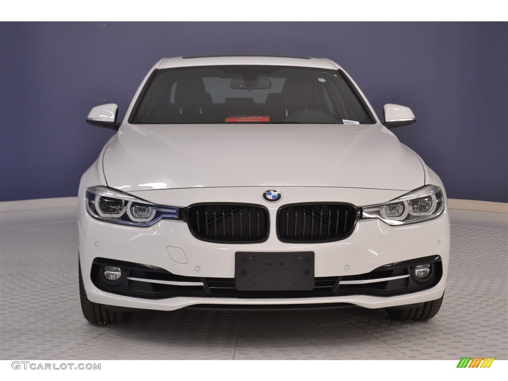 2017 3 Series 330i Sedan - Alpine White / Black photo #2