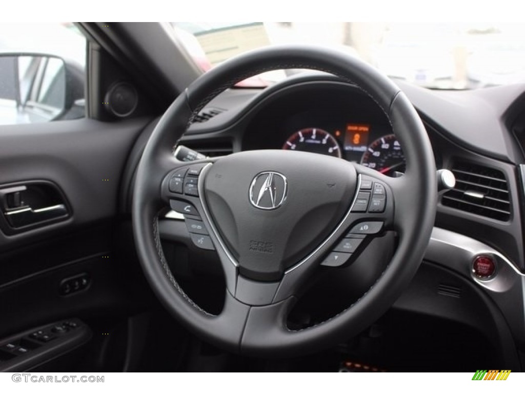 2017 Acura ILX Premium A-Spec Ebony Steering Wheel Photo #117365063