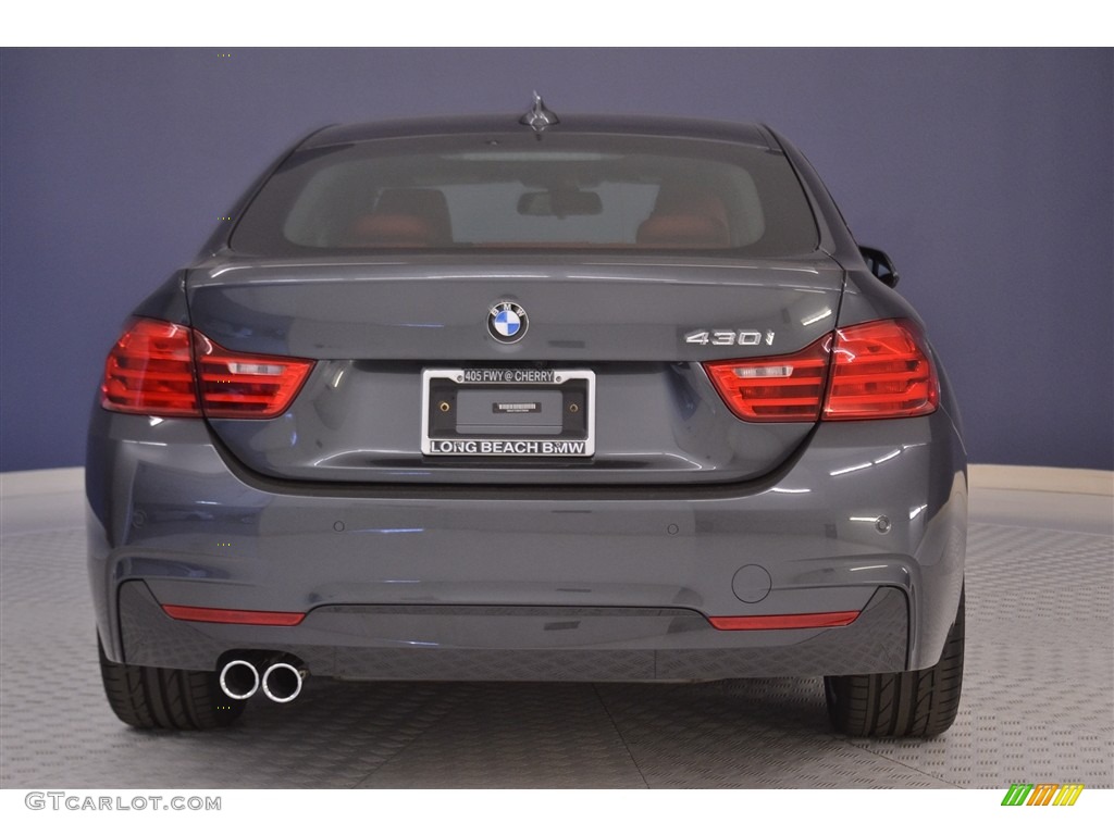 2017 4 Series 430i Gran Coupe - Mineral Grey Metallic / Coral Red photo #5