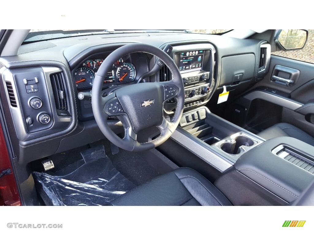 Jet Black Interior 2017 Chevrolet Silverado 1500 LTZ Double Cab 4x4 Photo #117367300