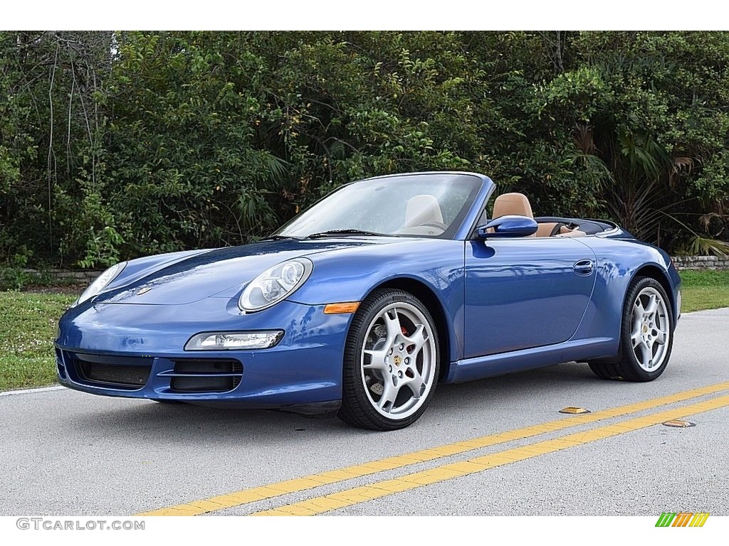 2006 911 Carrera Cabriolet - Cobalt Blue Metallic / Sand Beige photo #3