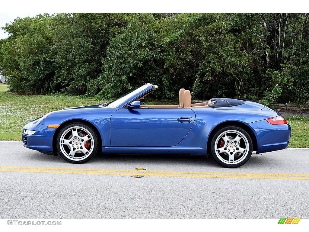 2006 911 Carrera Cabriolet - Cobalt Blue Metallic / Sand Beige photo #4