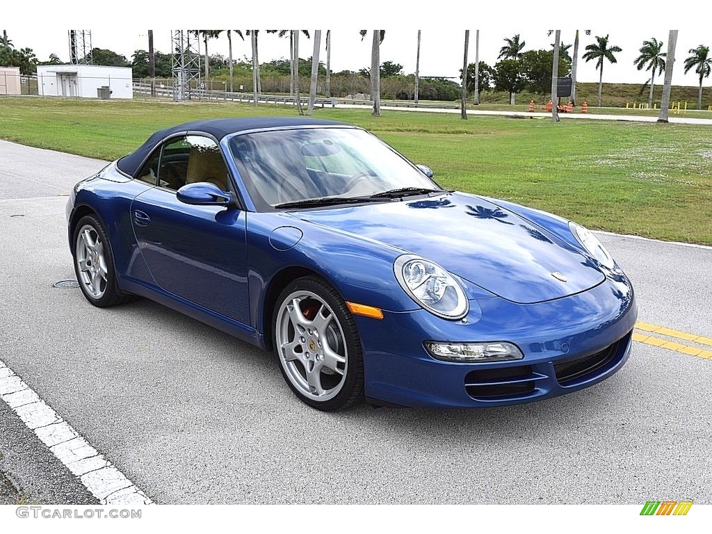 2006 911 Carrera Cabriolet - Cobalt Blue Metallic / Sand Beige photo #14