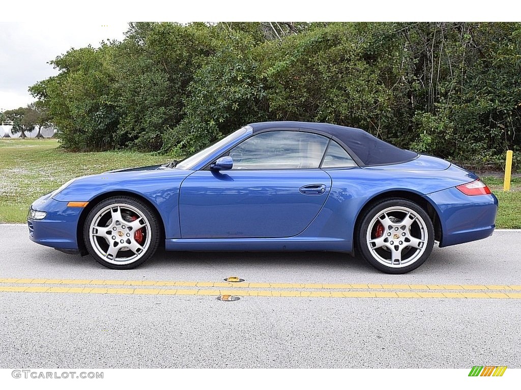 2006 911 Carrera Cabriolet - Cobalt Blue Metallic / Sand Beige photo #16