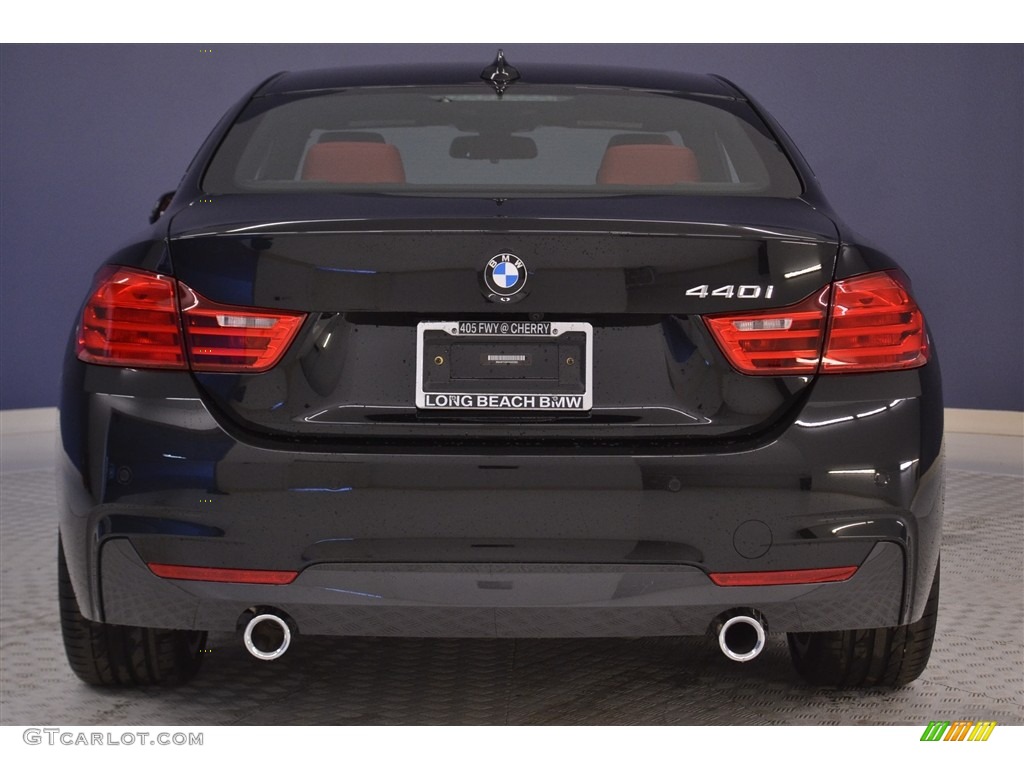 2017 4 Series 440i Coupe - Black Sapphire Metallic / Coral Red photo #5