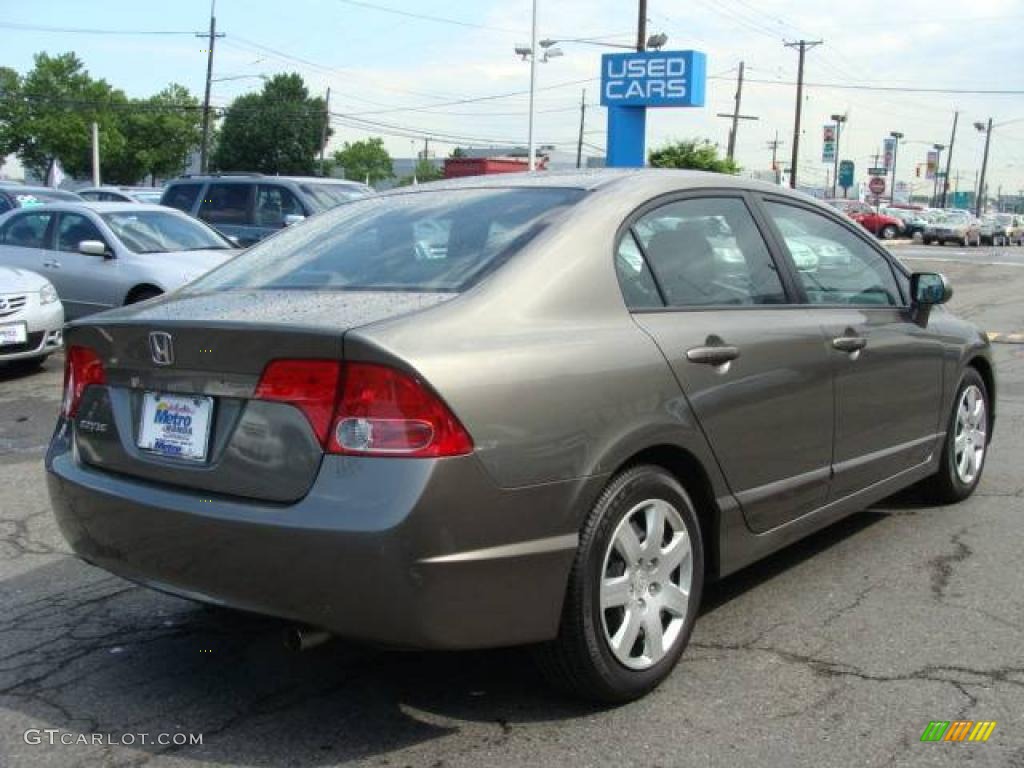 2007 Civic LX Sedan - Galaxy Gray Metallic / Gray photo #4