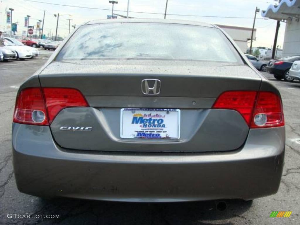 2007 Civic LX Sedan - Galaxy Gray Metallic / Gray photo #5