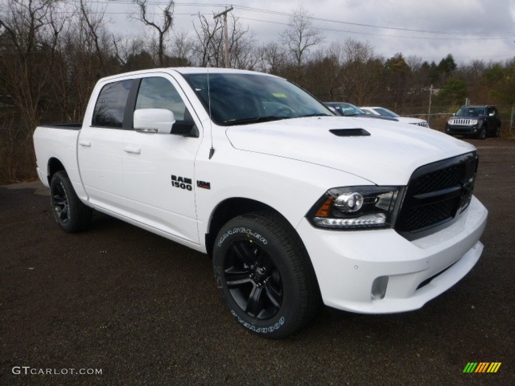 2017 1500 Sport Crew Cab 4x4 - Bright White / Black photo #12