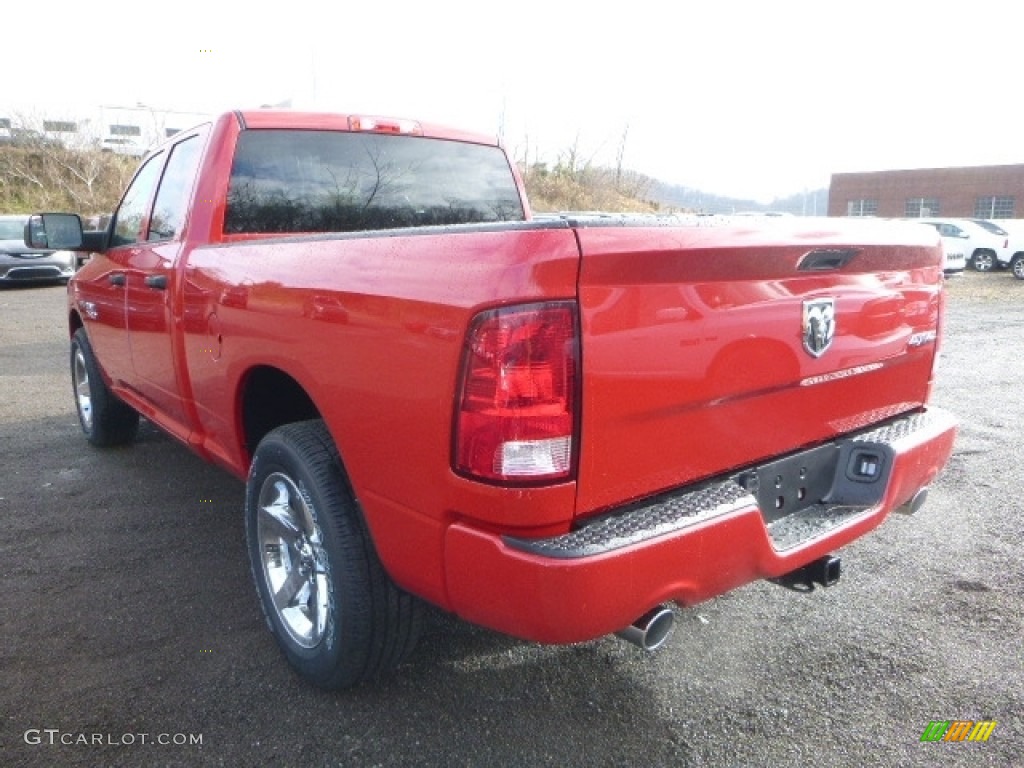 2017 1500 Express Quad Cab 4x4 - Flame Red / Black/Diesel Gray photo #6