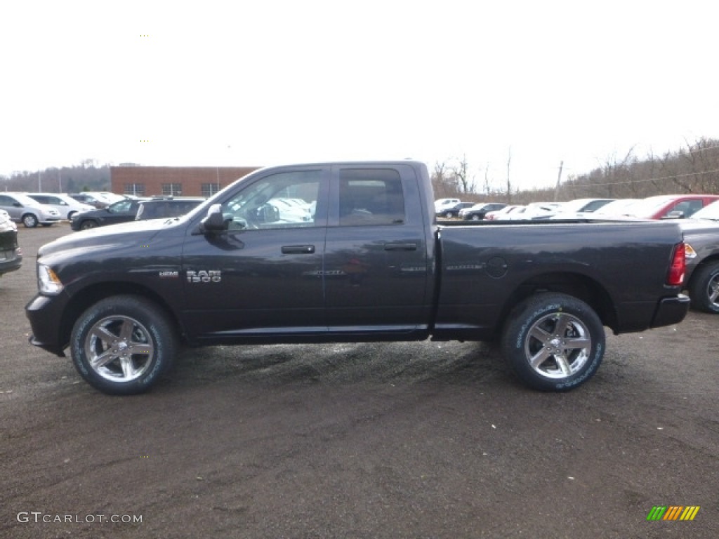2017 1500 Express Quad Cab 4x4 - Maximum Steel Metallic / Black/Diesel Gray photo #3