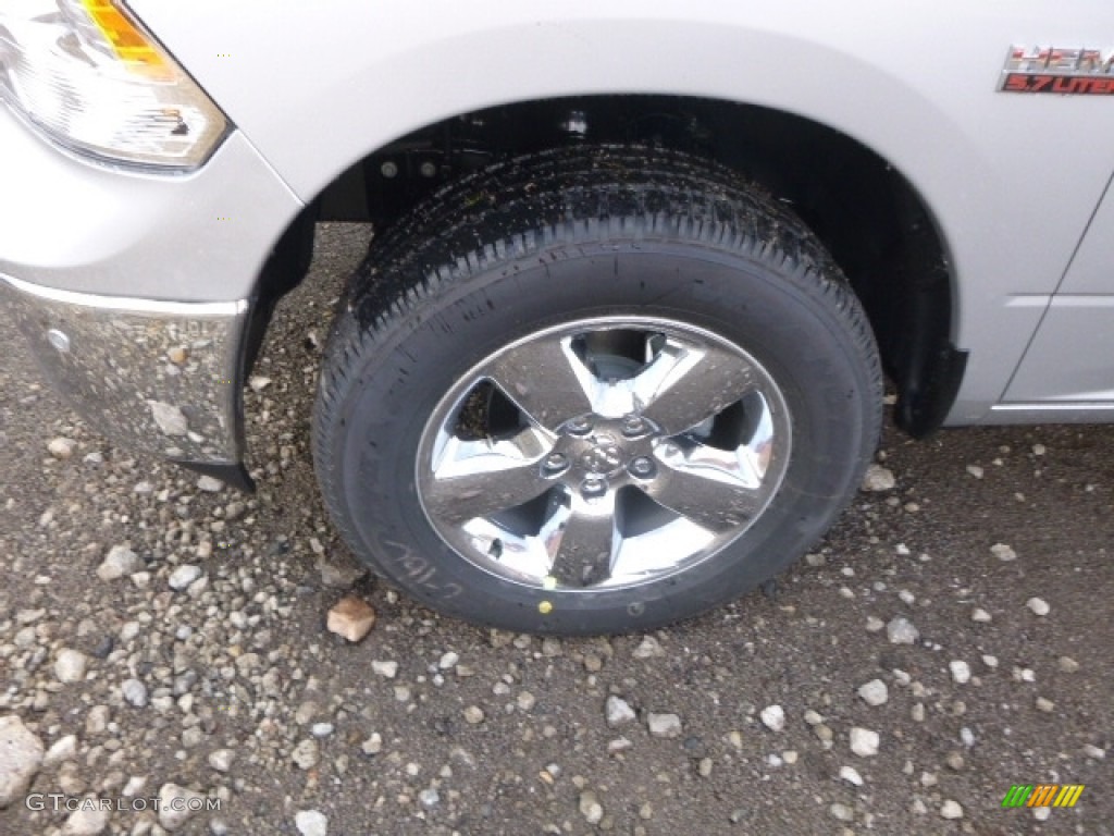 2017 1500 Big Horn Crew Cab 4x4 - Bright Silver Metallic / Black/Diesel Gray photo #2