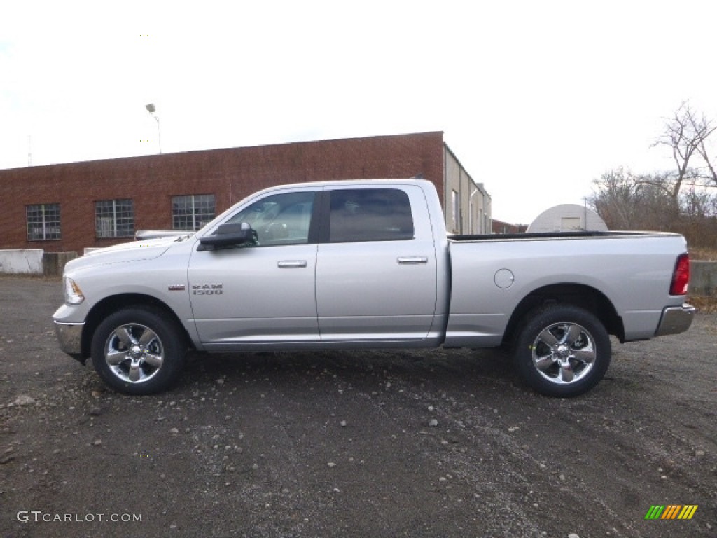 2017 1500 Big Horn Crew Cab 4x4 - Bright Silver Metallic / Black/Diesel Gray photo #3