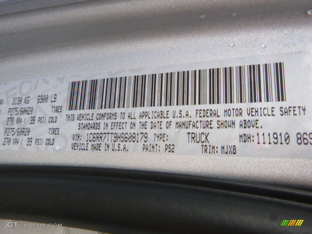 2017 1500 Big Horn Crew Cab 4x4 - Bright Silver Metallic / Black/Diesel Gray photo #15