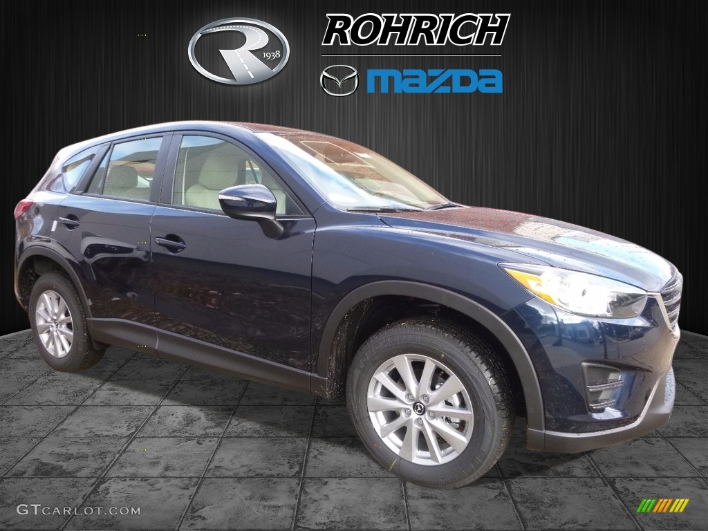 2016 CX-5 Sport AWD - Deep Crystal Blue Mica / Sand photo #1
