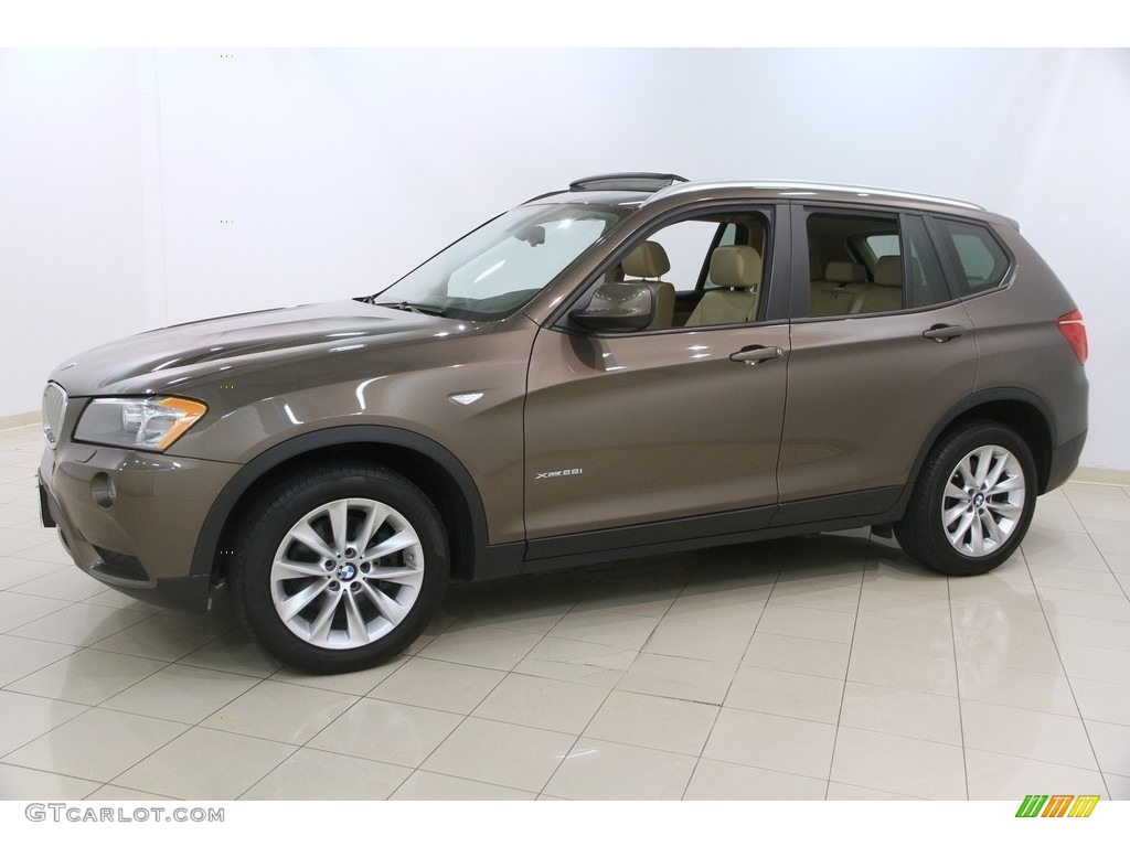 2014 X3 xDrive28i - Sparkling Bronze Metallic / Sand Beige photo #3