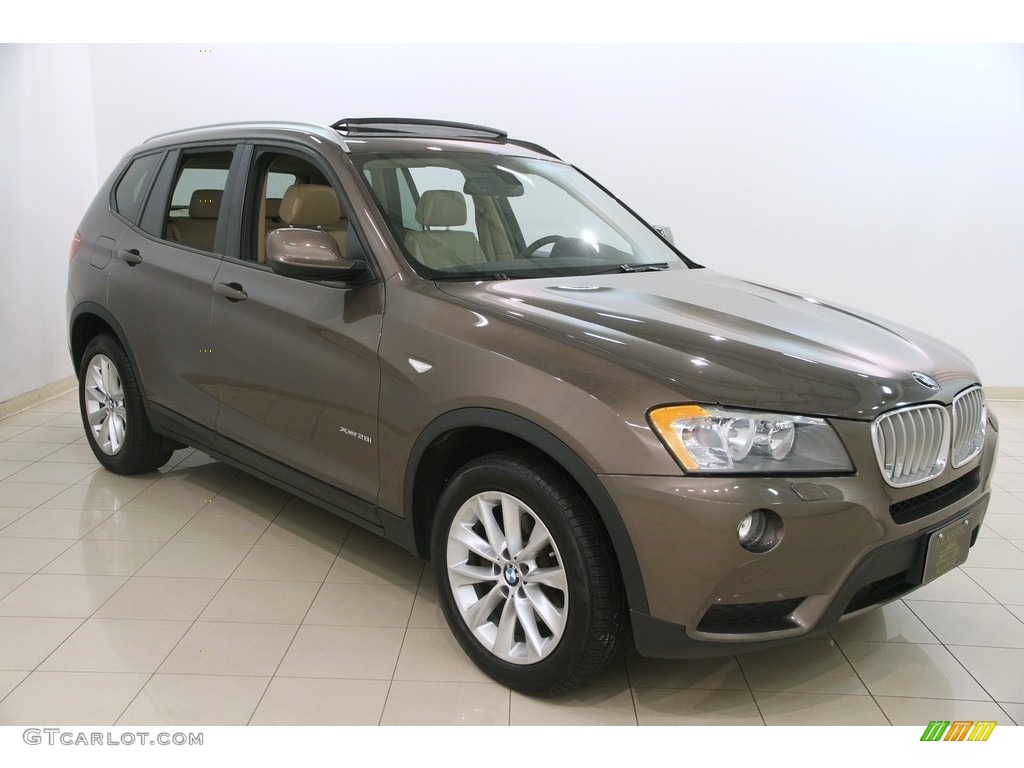 2014 X3 xDrive28i - Sparkling Bronze Metallic / Sand Beige photo #4